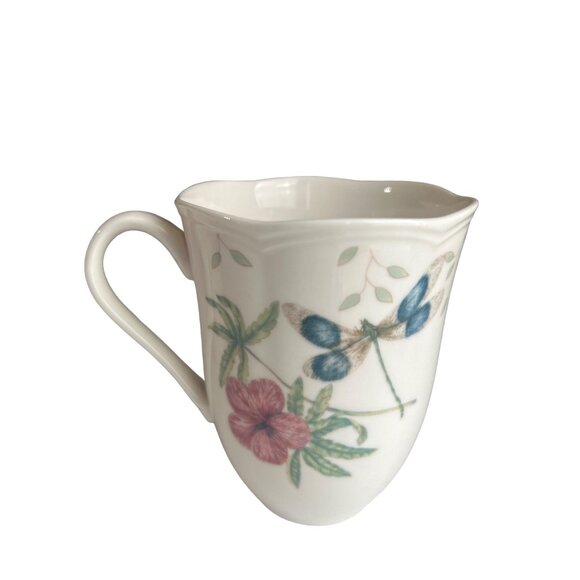 Lenox Butterfly Meadow Mugs Set of 2 12 Oz Fine Porcelain Coffee Cups - Picture 6 of 10